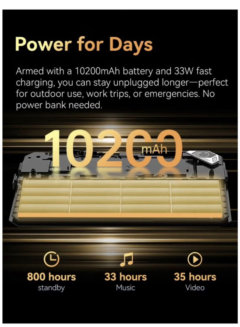 Cubot Tab Kingkong Mini Rugged Tablet 8.68 inch HD+ Android 15 Tablet 6GB RAM +128GB ROM IP68/IP69K Waterproof Tablet With 48MP+16MP Camera Dual SIM 4G Tablet -Black - Image 4